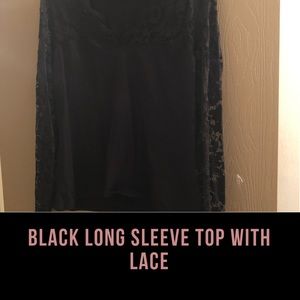 Black Long sleeve lace top